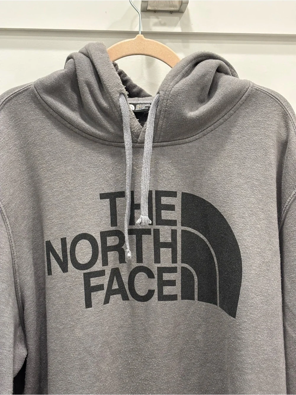 The North Face Gray Pullover Hoodie with Black Logo